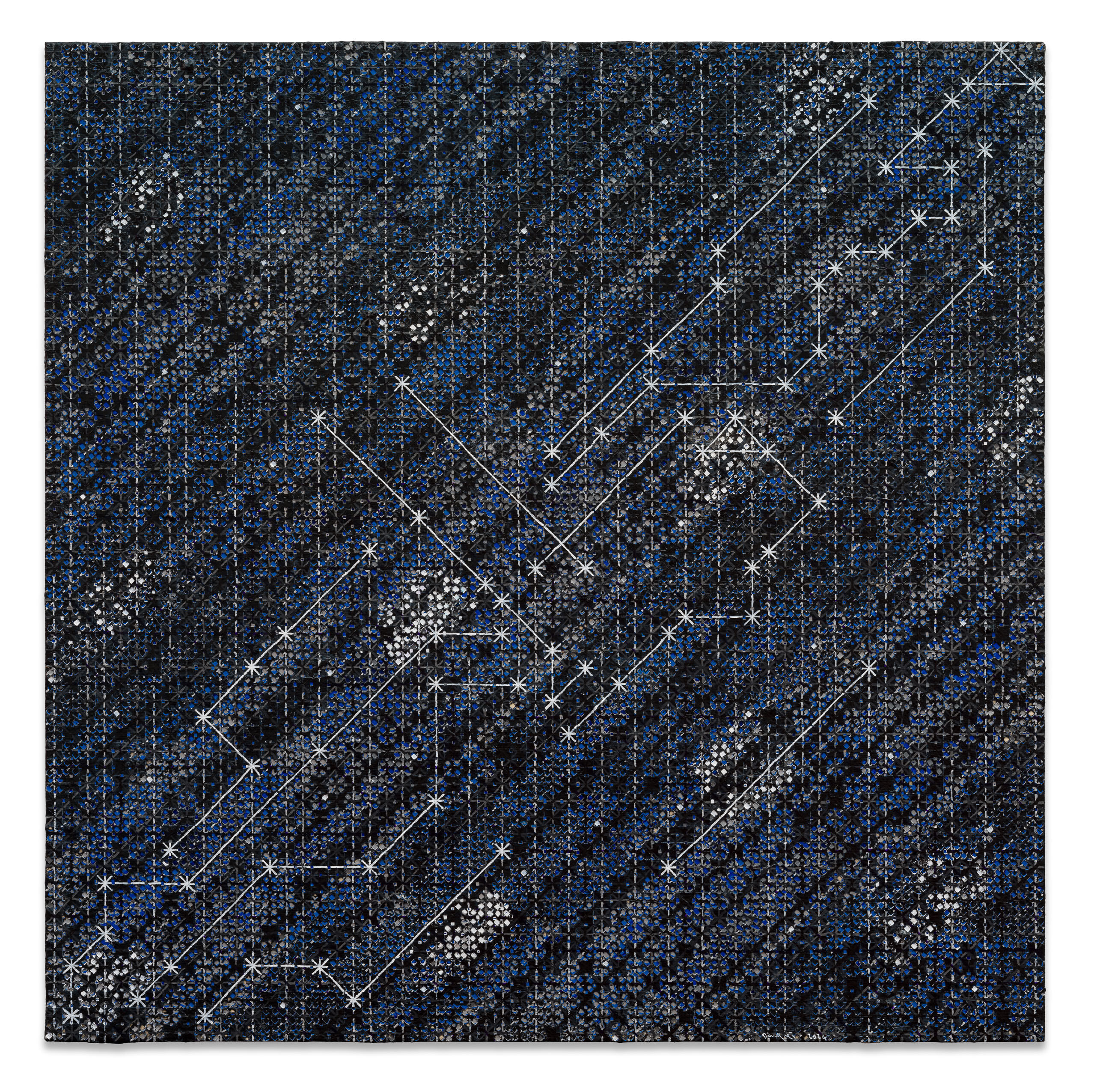 DING_YI_Appearance_of_Crosses_2024-6_Acrylic_and_woodcuts_on_basswood_120_x_120_cm