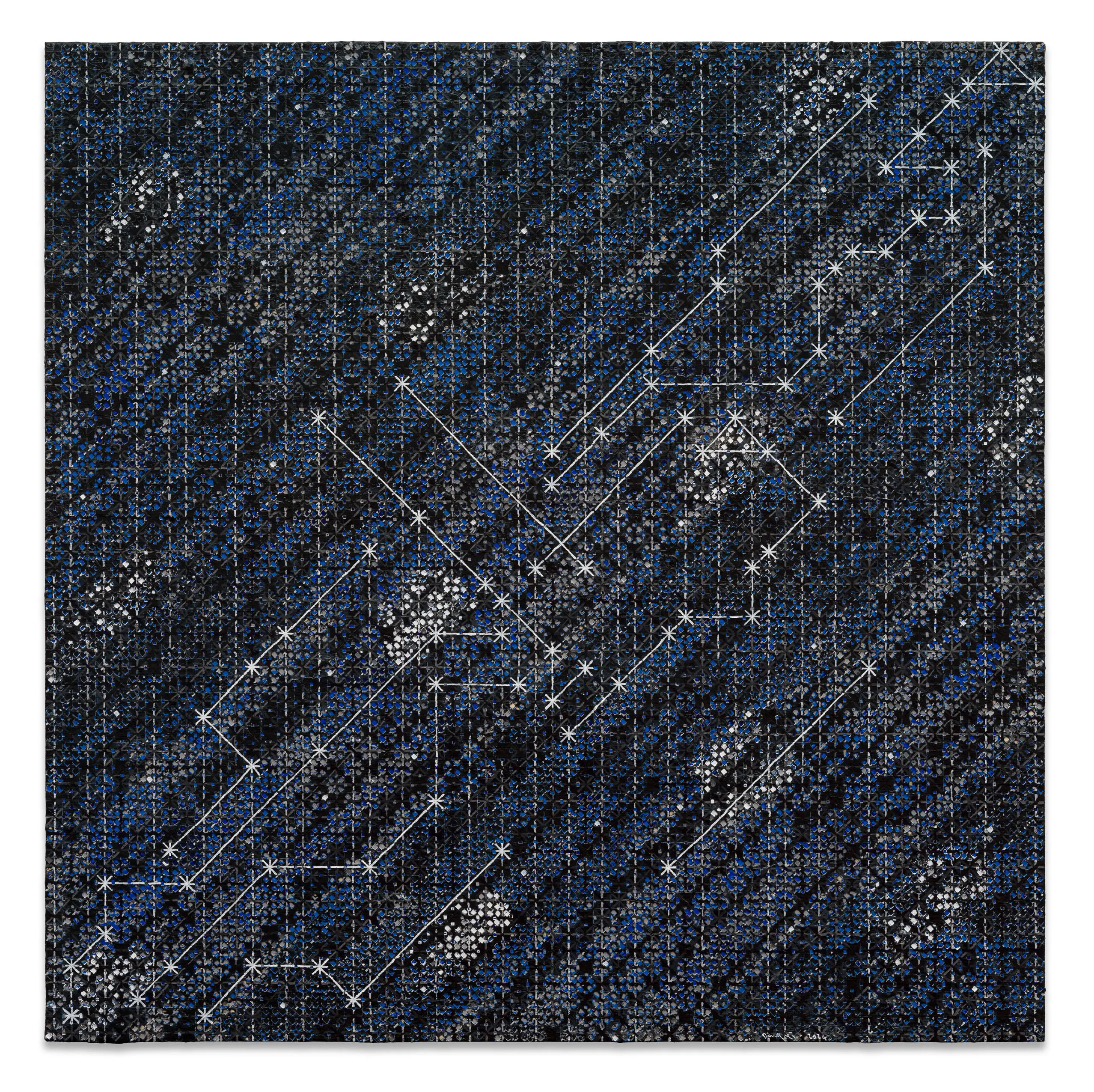 DING_YI_Appearance_of_Crosses_2024-6_Acrylic_and_woodcuts_on_basswood_120_x_120_cm