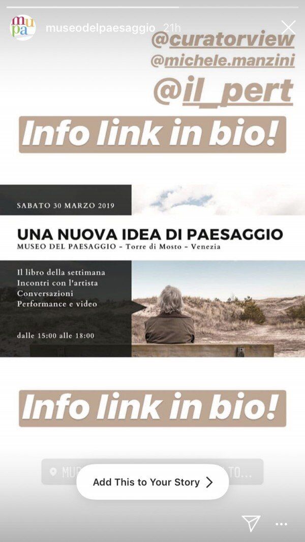Museo del Paesaggio, Torre di Mosto, Venice: A Conversation on Performance and Video